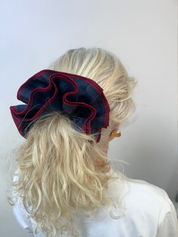 AZARIA SCRUNCHY Navy Check