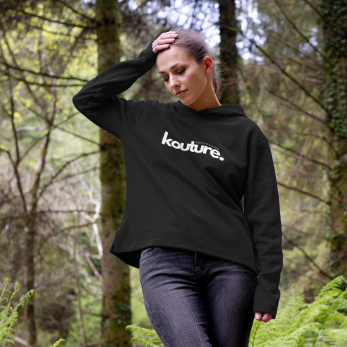 Recycled Organic Cotton Black Relaxed-Fit Hoodie by Kottonology