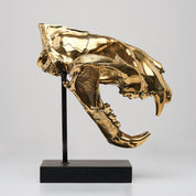 Sumatran Tiger Skull in Polished Bronze