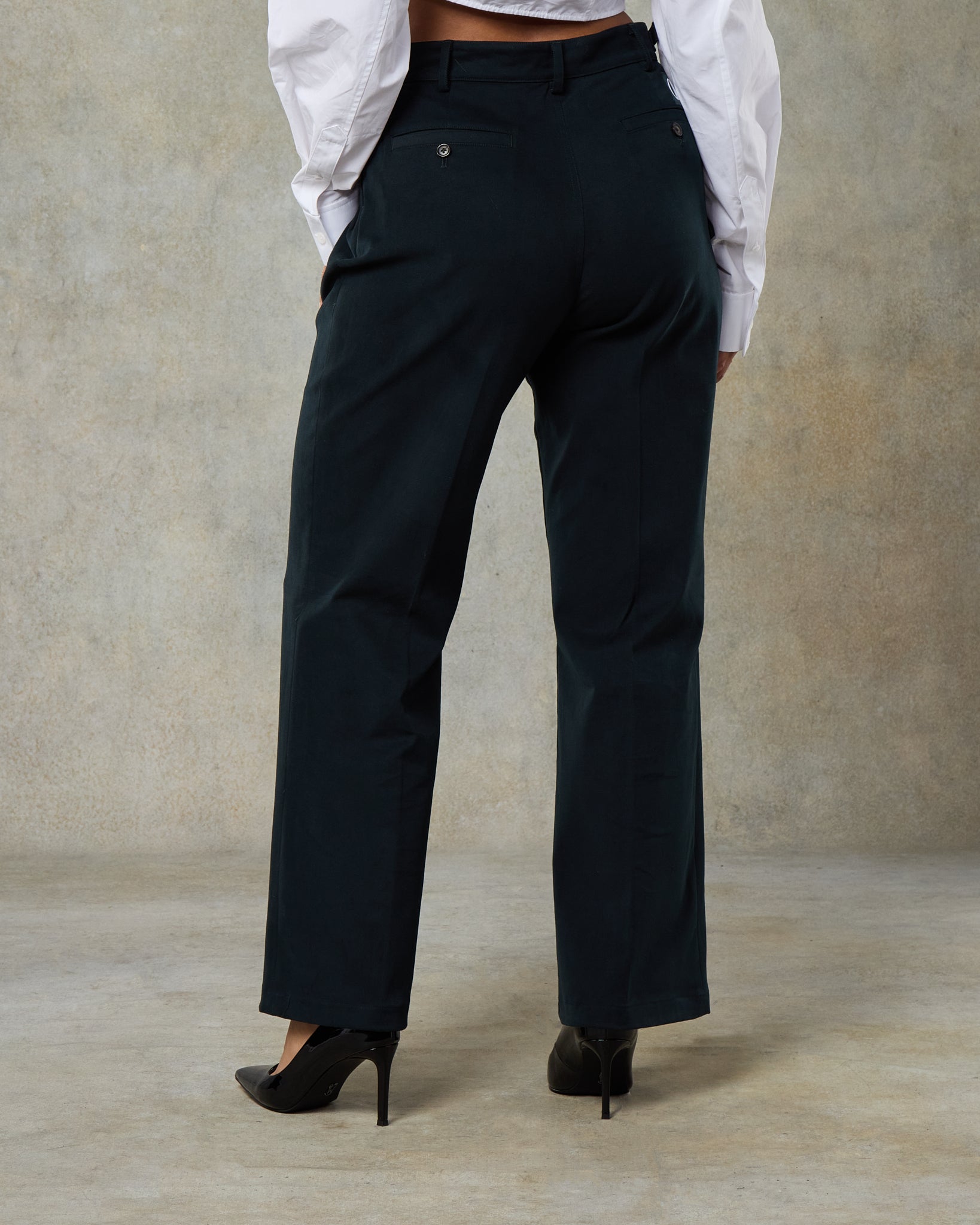 Womens Petrol Cotton Trouser