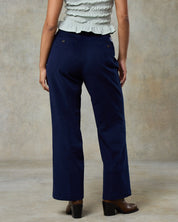 Womens Pacific Blue Cotton Trouser