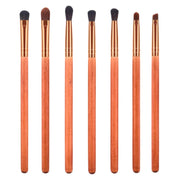 Vegan Makeup Brushes Eye Set- Glamour. Sustainable Wood & Bronze