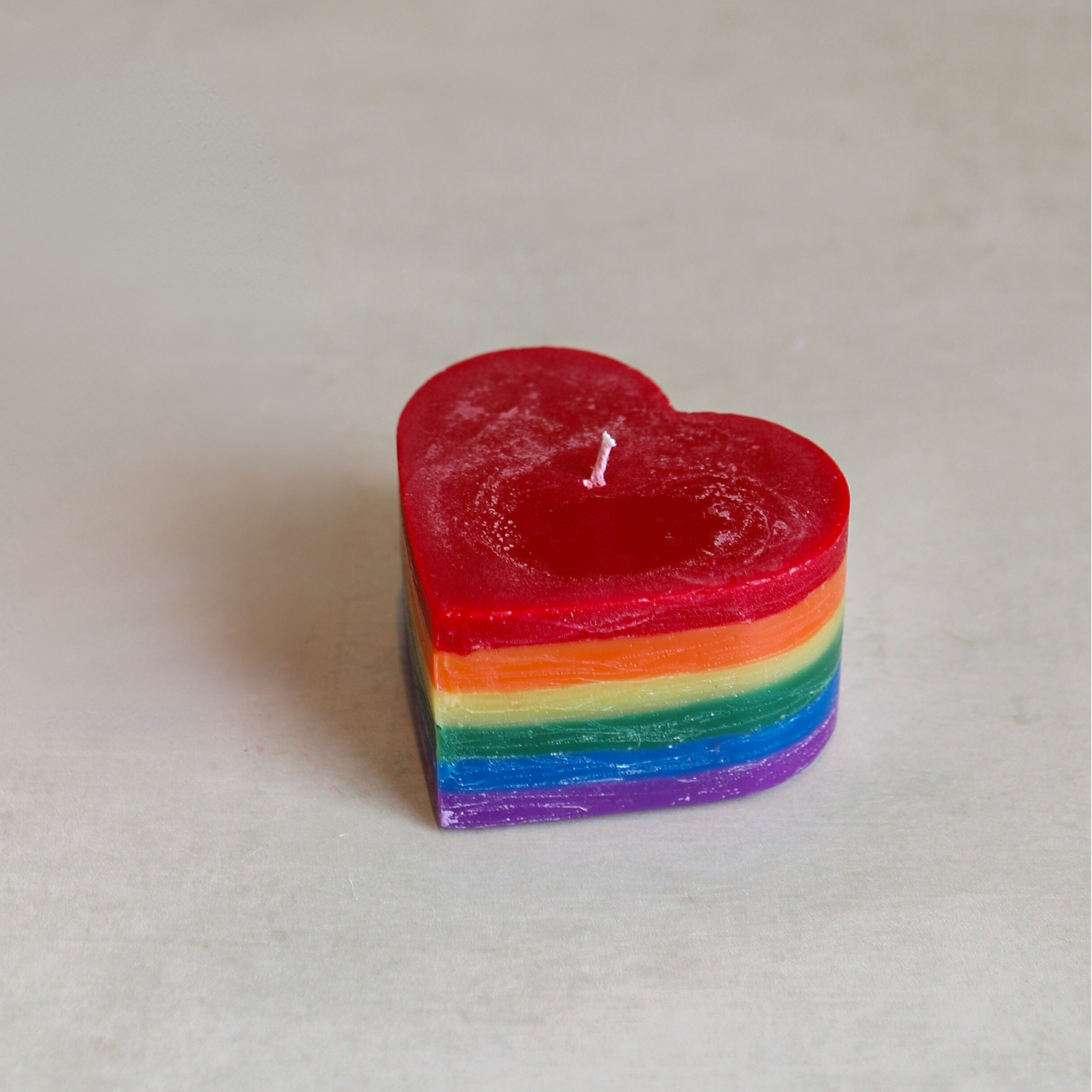 Pride Small Heart Candle