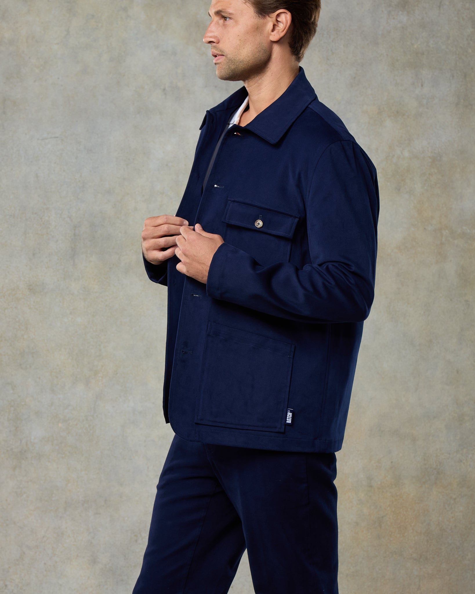 Mens Pacific Blue Cotton Jacket