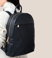 Laurie Vegan Bio-Based Bamboo Leather Backpack in Black