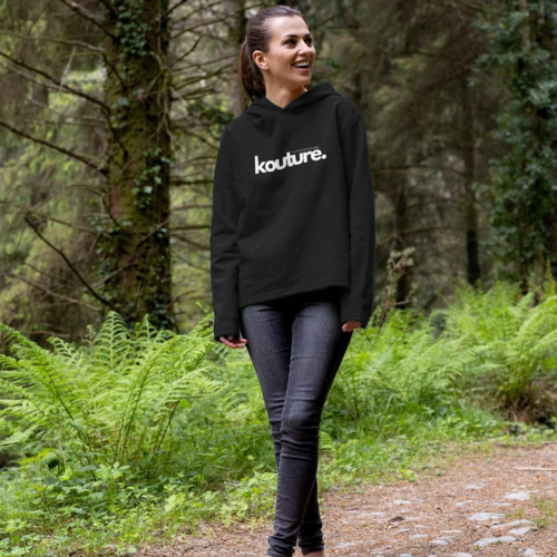 Recycled Organic Cotton Black Relaxed-Fit Hoodie by Kottonology