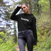 Recycled Organic Cotton Black Relaxed-Fit Hoodie by Kottonology