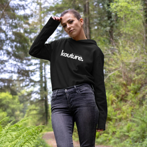 Recycled Organic Cotton Black Relaxed-Fit Hoodie by Kottonology