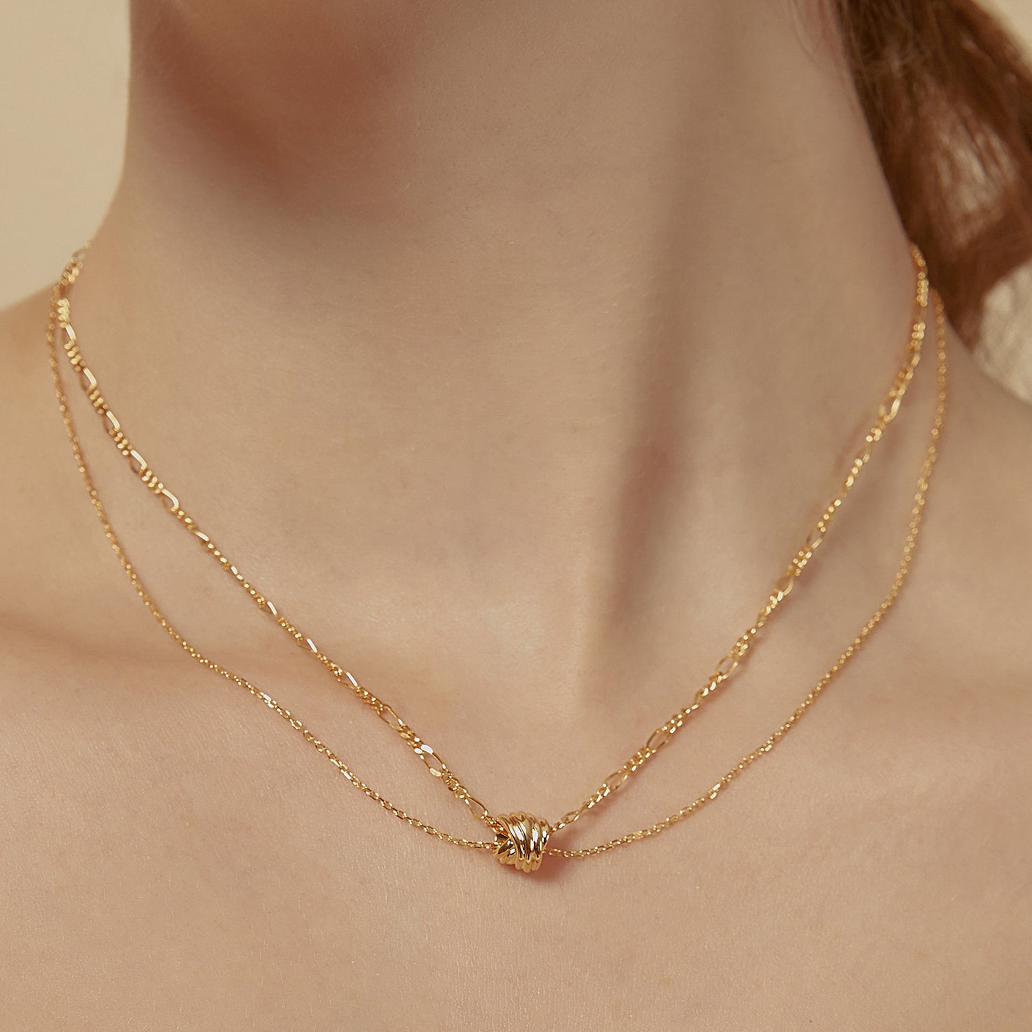 Double Aether Gold Necklace