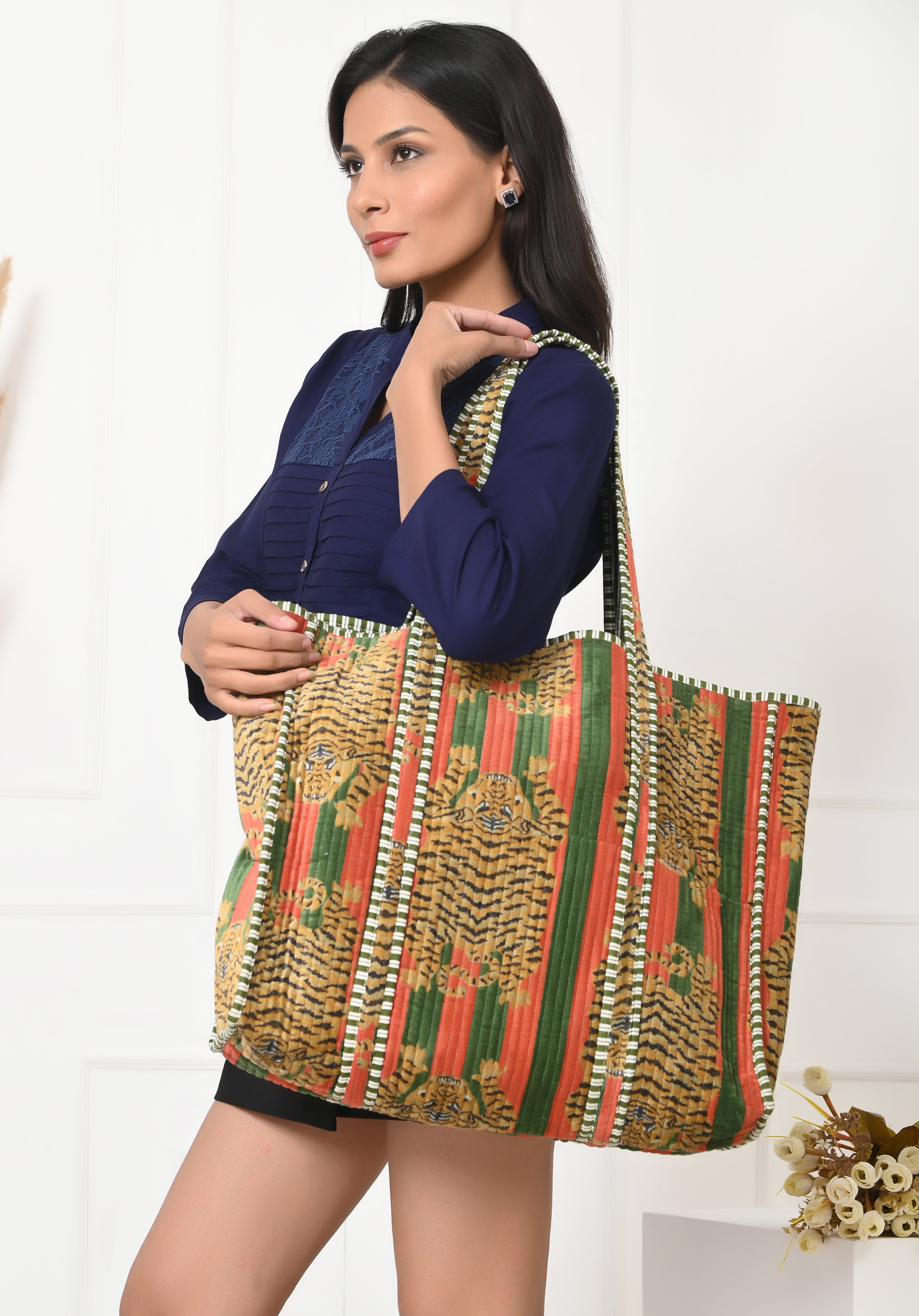 The Ultimate Velvet Tibetan Tiger Tote