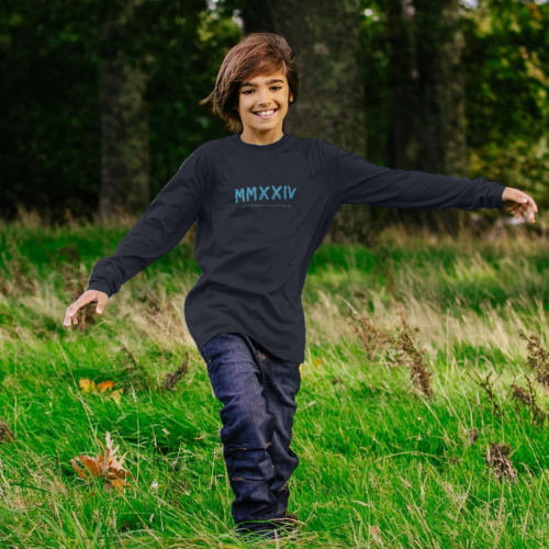 Boys Long Sleeve T-Shirt in Navy