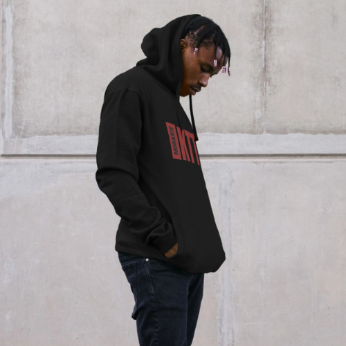 Recycled Organic Men’s Hoodie in Black | Non-Toxic Fibres & Circular Economy