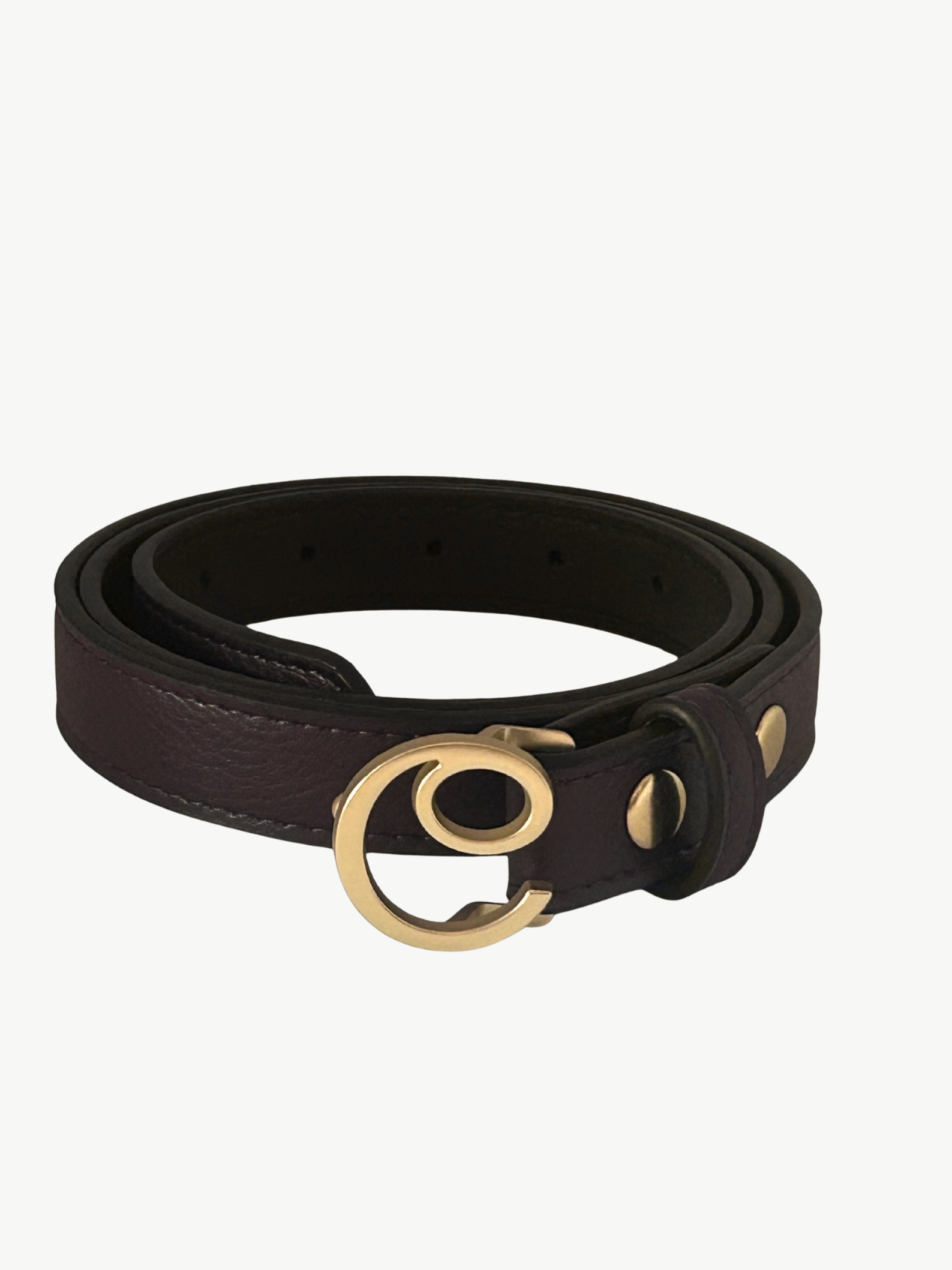 DIANE BELT Grape Leather - Brown