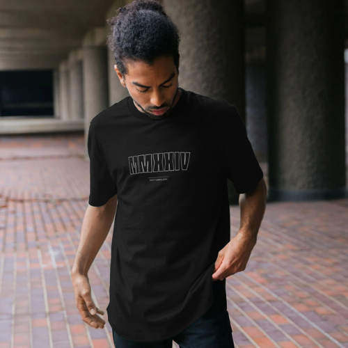 Mens MMXXIV Longline T-Shirt in Black