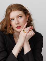 DARYL RING  18k Gold Plated - Malachite