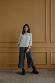 Riga linen top 3/4 sleeves