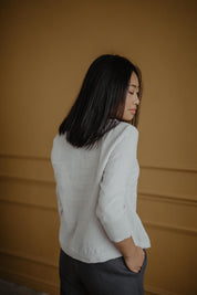 Riga linen top 3/4 sleeves