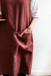 Pinafore linen apron