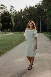 Linen apron dress JADE