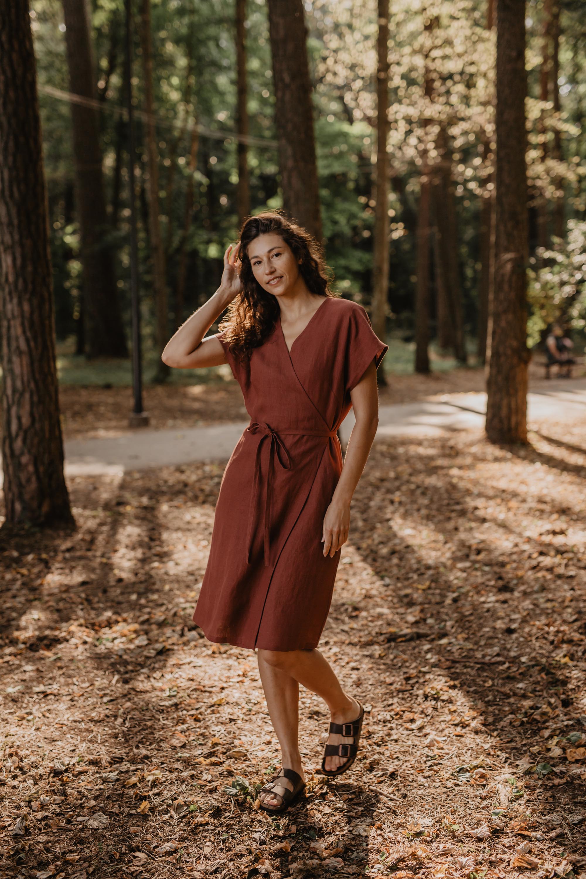 Linen wrap dress Rome