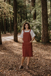 Linen apron dress JADE