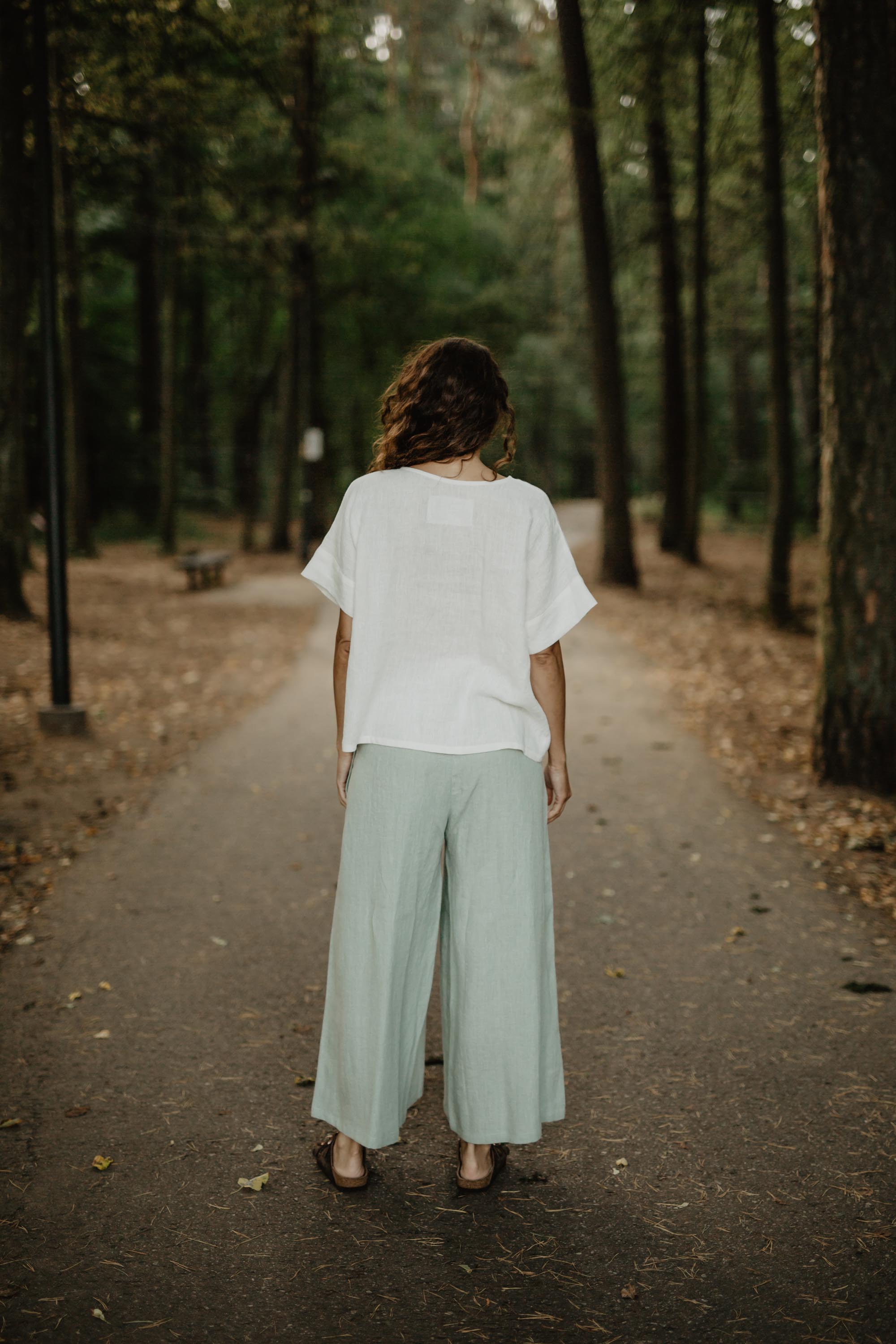 Wide linen pants ISABELLA