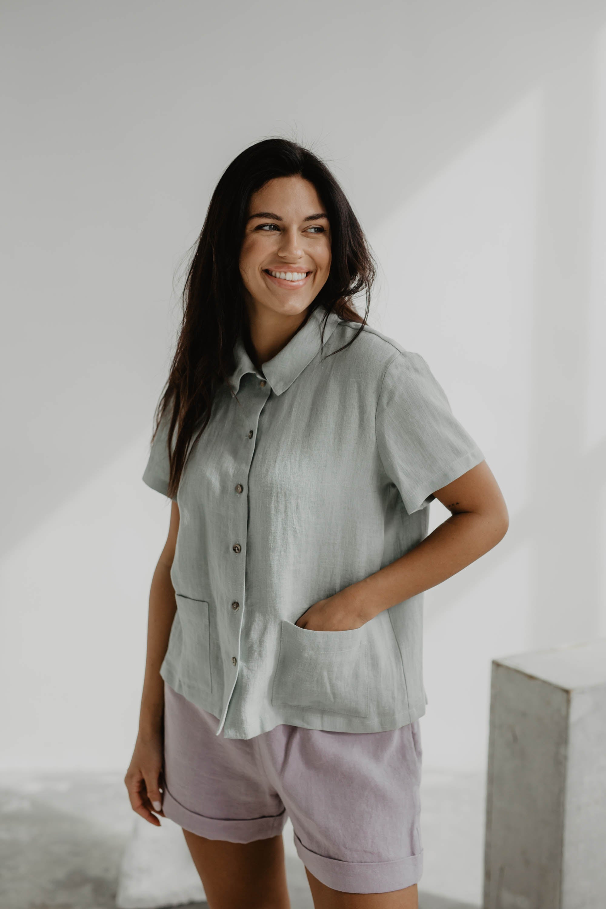 Linen summer shirt SCARLETT