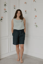 Classical linen top COLETTE