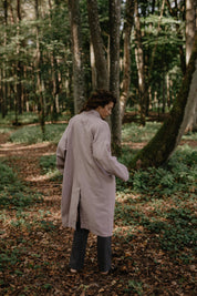 Vilnius mid-length linen coat