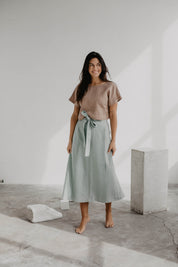 Linen wrap skirt IRIS