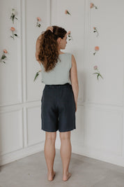 Long linen shorts MATILDA