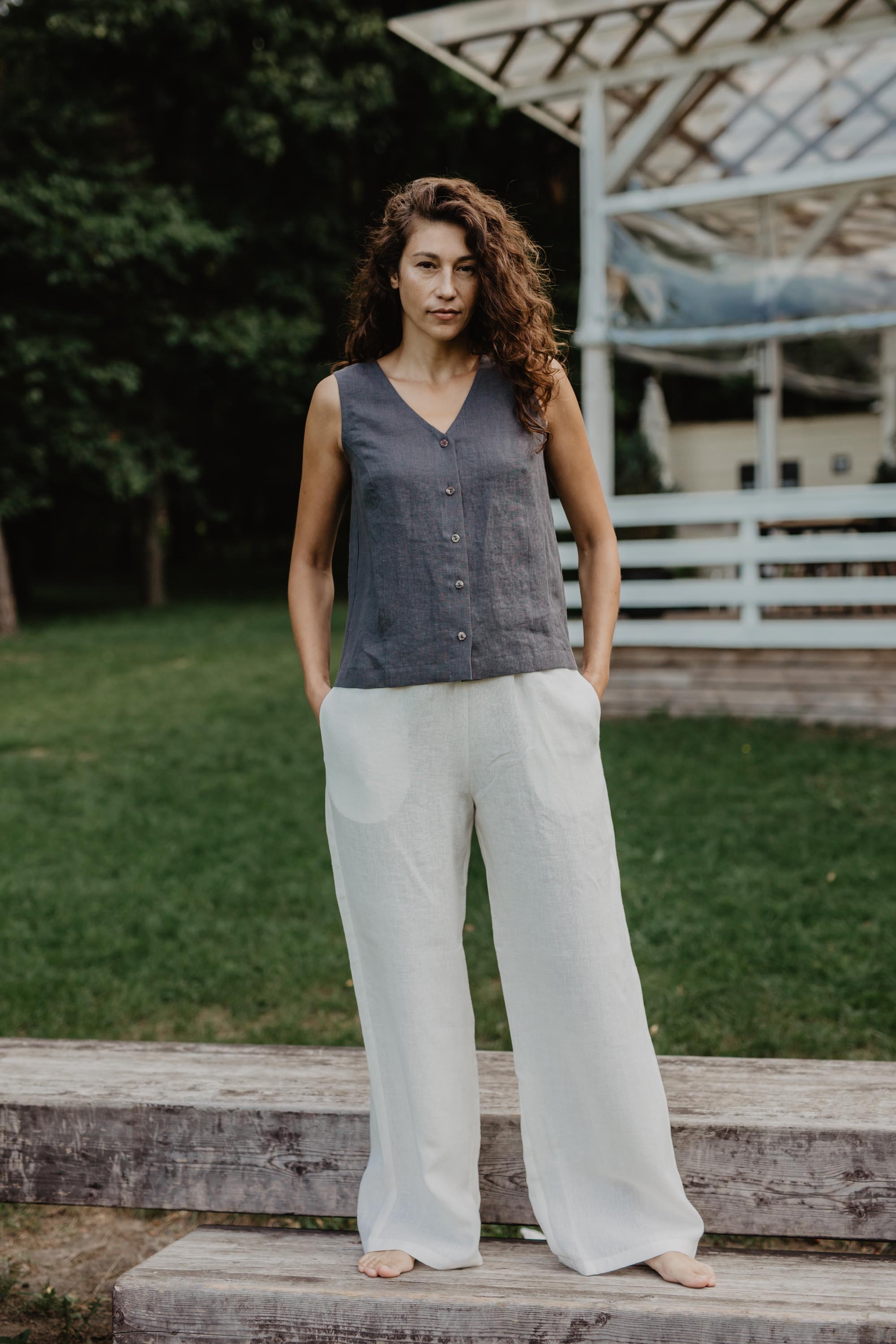 Oulu super long linen pants