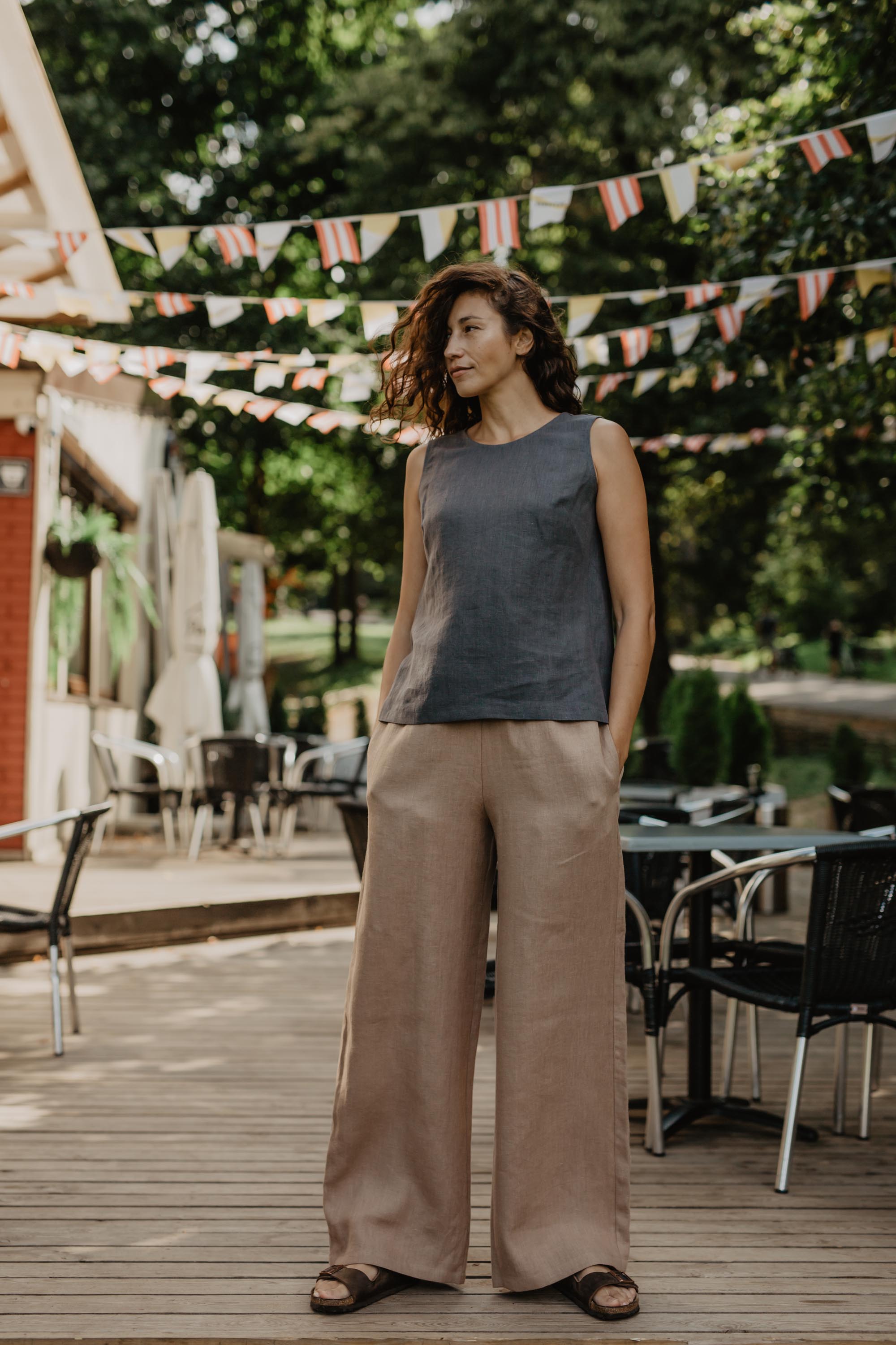 Oulu super long linen pants