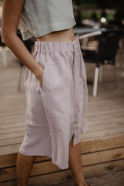 Linen skirt with buttons DAISY