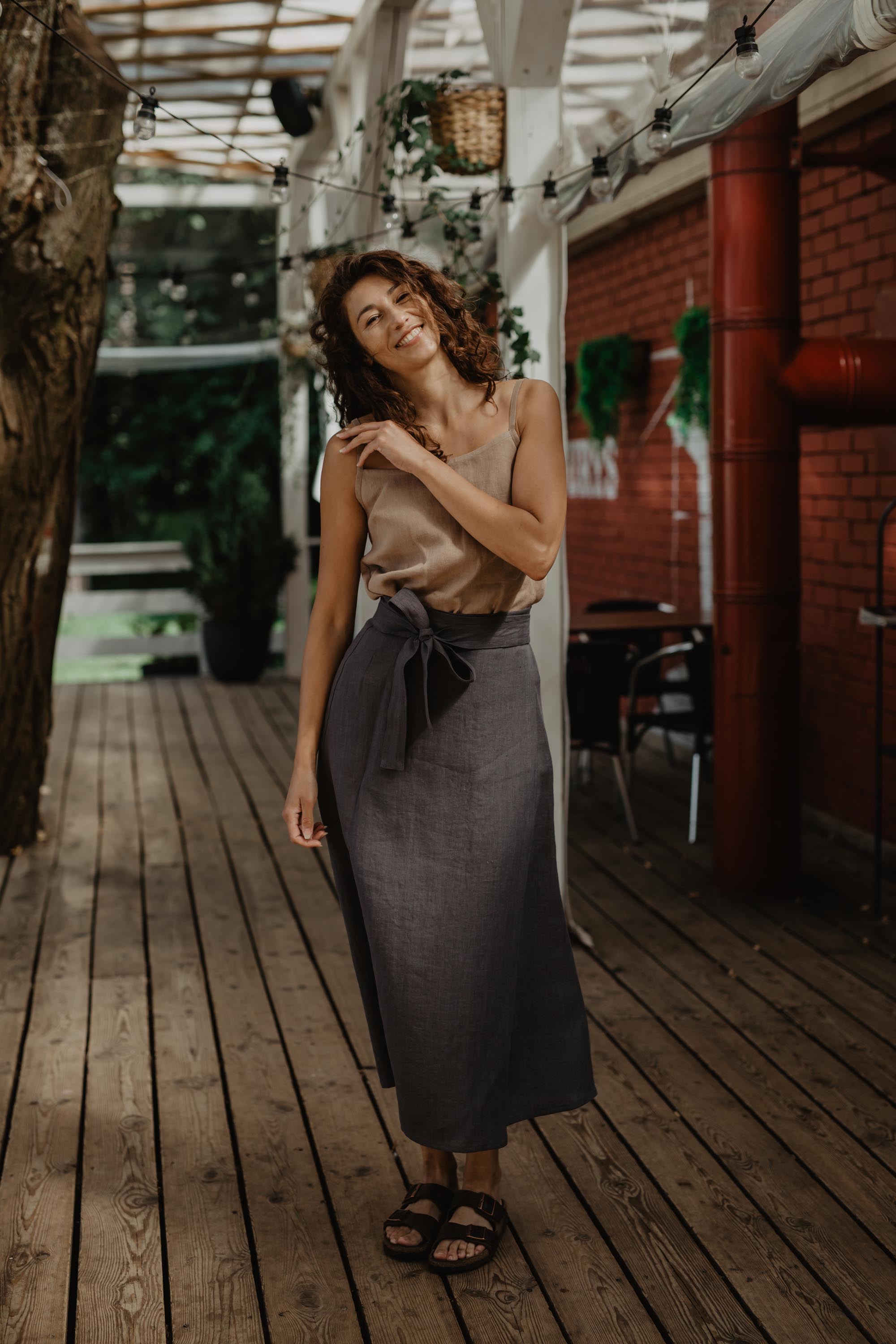 Linen wrap skirt IRIS