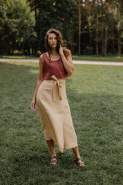 Linen wrap skirt IRIS