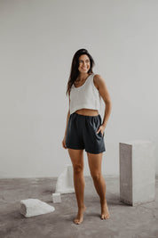 Mini linen crop top PIPPA