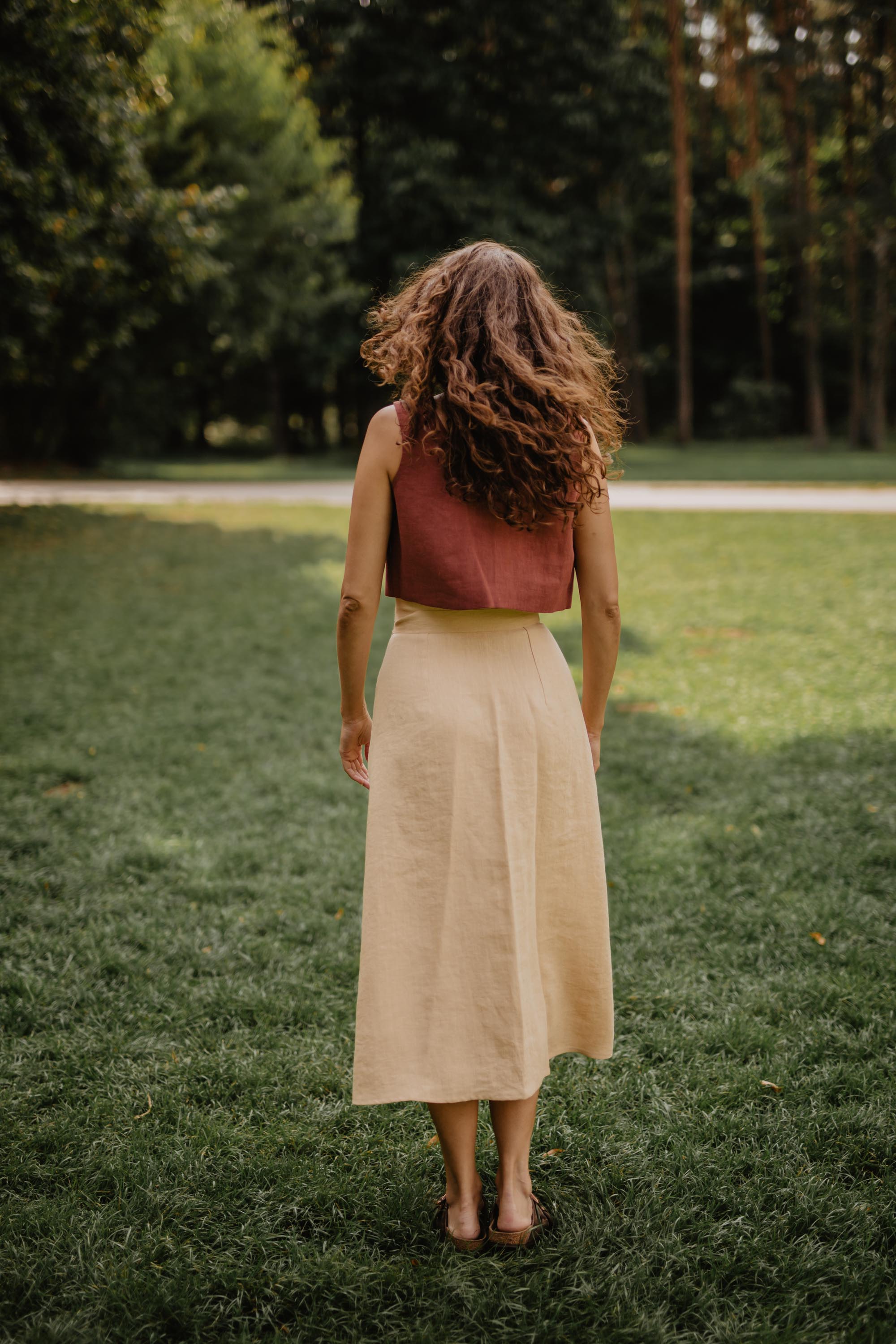 Linen wrap skirt IRIS