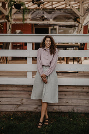 Linen skirt with buttons DAISY