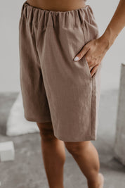 Long linen shorts MATILDA