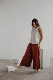 Wide linen pants ISABELLA