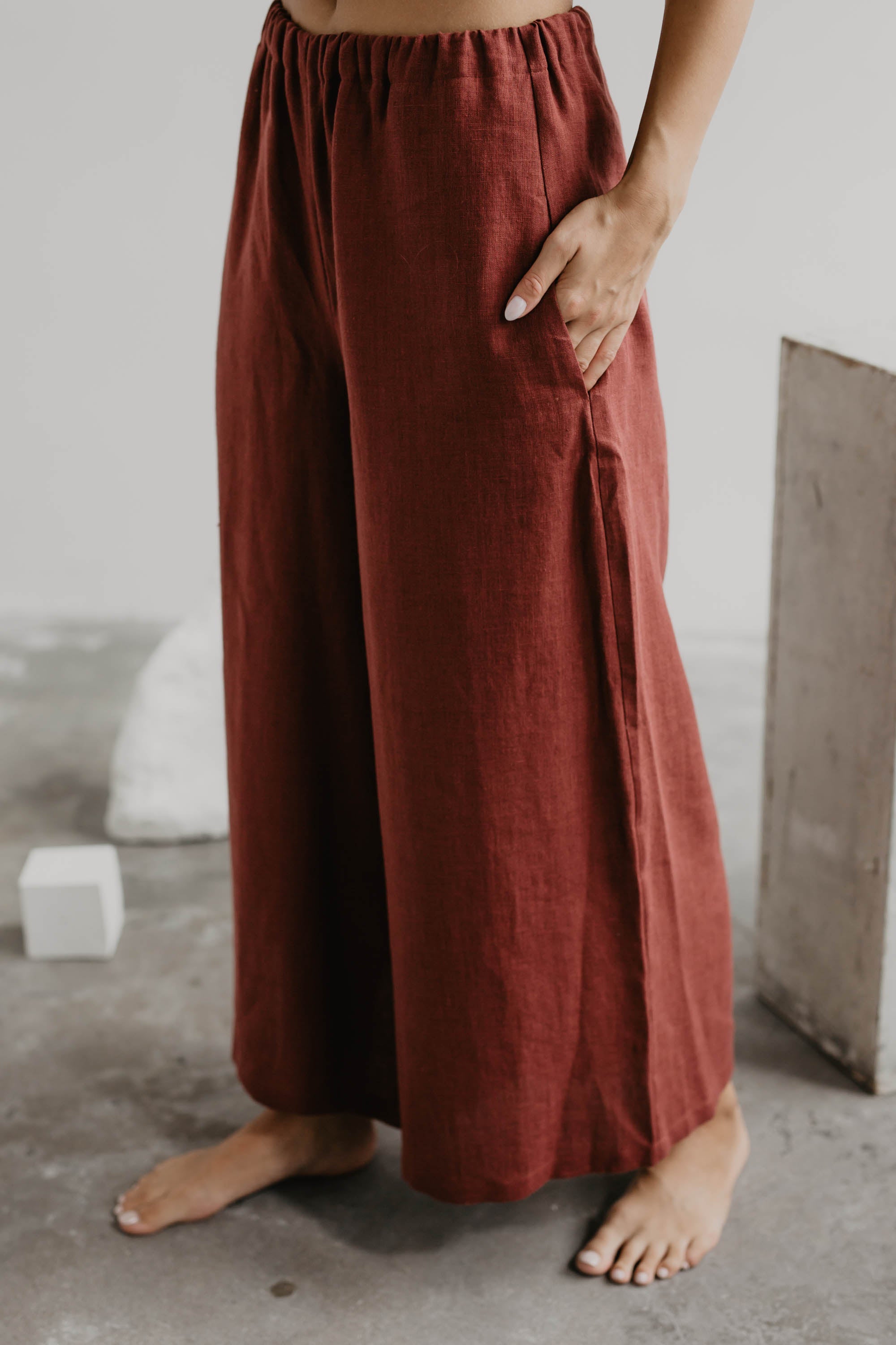 Wide linen pants ISABELLA