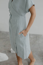 Linen wrap dress OLIVIA