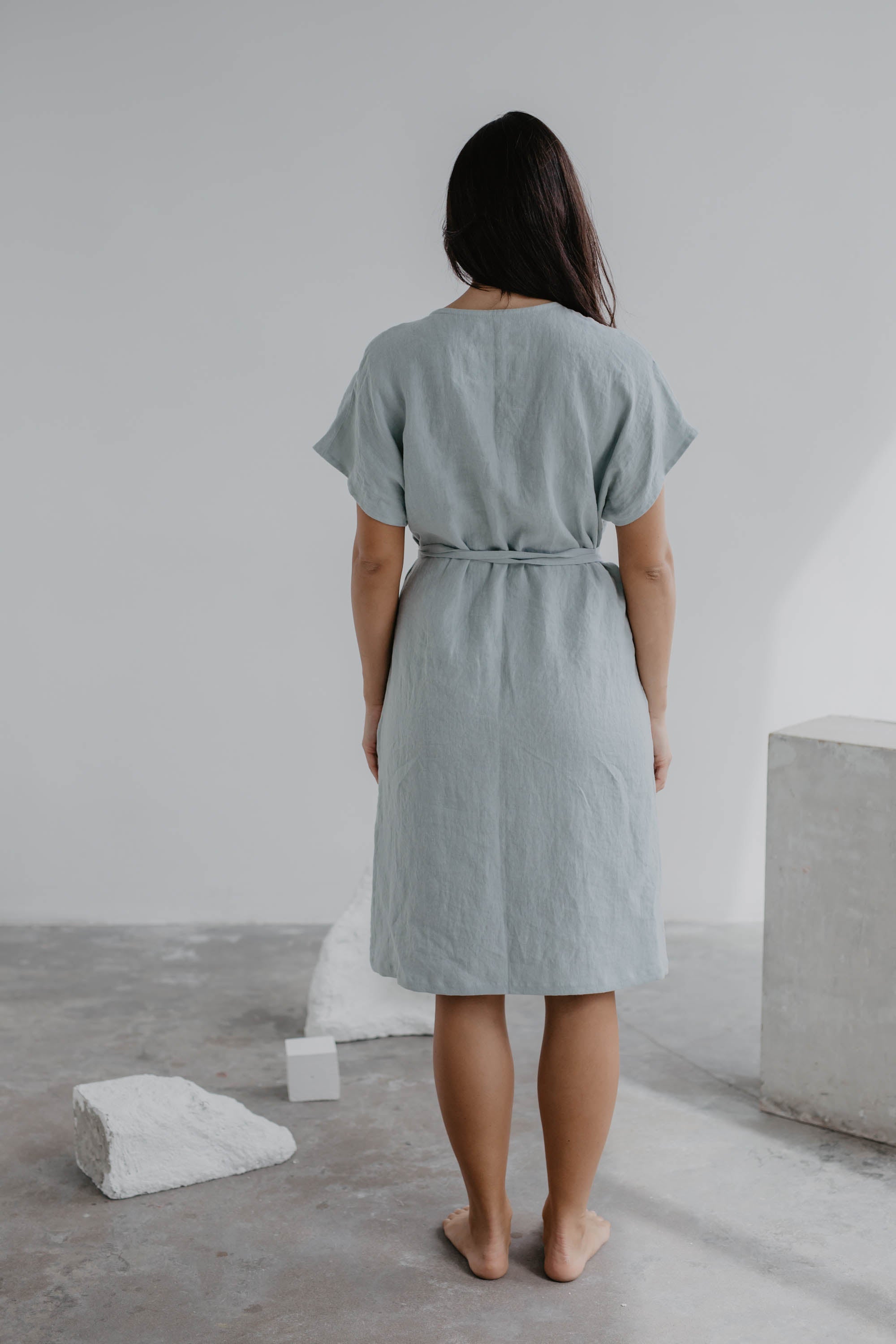 Linen wrap dress OLIVIA