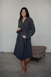 Waffle linen bathrobe Snuggle