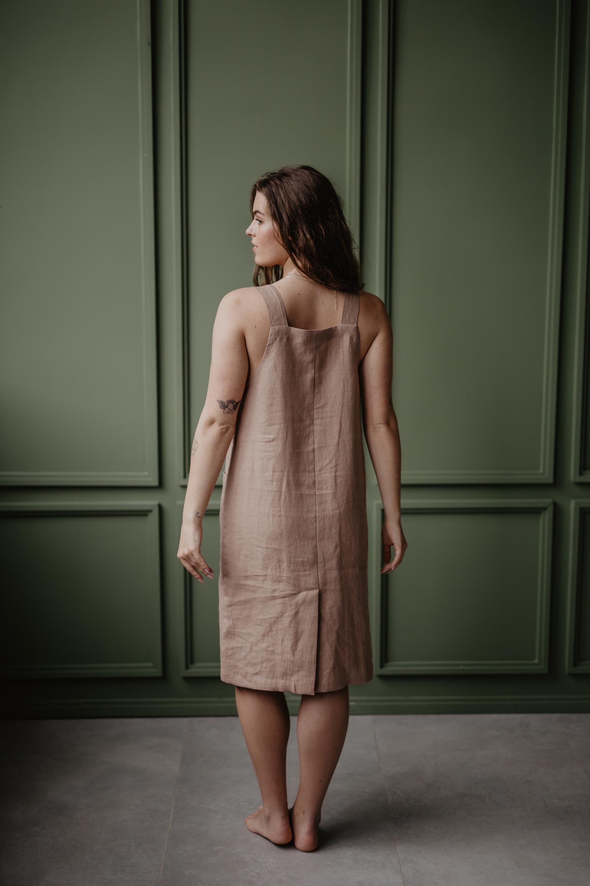 Linen apron dress JADE