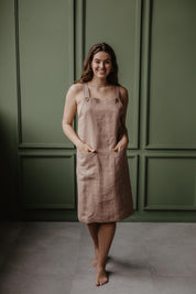 Linen apron dress JADE