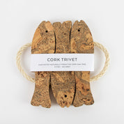 Cork Trivet | Three Fish | Ice Grey