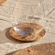 Cork Coaster Set | Round | Ice Grey