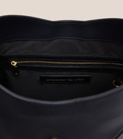 Nancy Vegan Bio-Based Bamboo Leather Elevated Tote Bag in Black